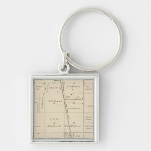 T24S R25E Tulare County Section Map Sleutelhanger