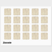 T24S R25E Tulare County Section Map Vierkante Sticker (Vel)