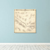 T24S R28E Tulare County Section Map Canvas Afdruk (Insitu (Houten vloer))