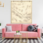 T24S R28E Tulare County Section Map Canvas Afdruk (Insitu (Woonkamer))