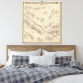 T24S R28E Tulare County Section Map Canvas Afdruk (Insitu (Slaapkamer))