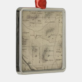 T24S R28E Tulare County Section Map Metalen Ornament (Rechts)