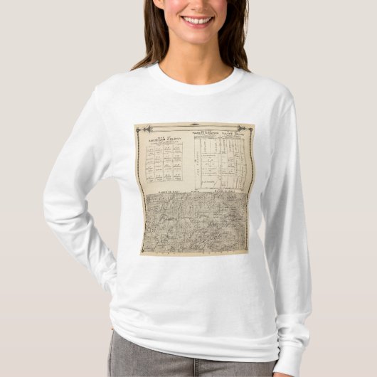 T24S R3031E Tulare County Section Map T-shirt (Voorkant)