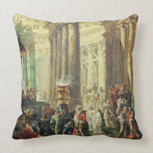 T28517 Capriccio van een Romeinse tempel met Alexa Kussen