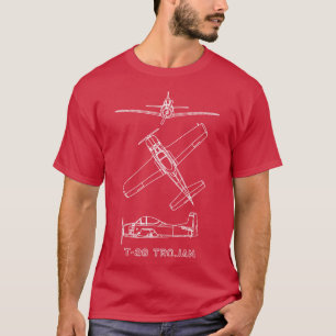 T28 Trojaans Amerikaans Militair Trainervliegtuig  T-shirt