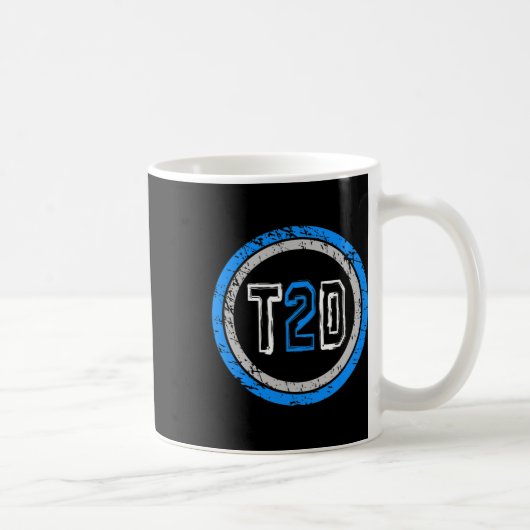 T2d blauw embleem Type 2 diabetes Koffiemok (Rechts)