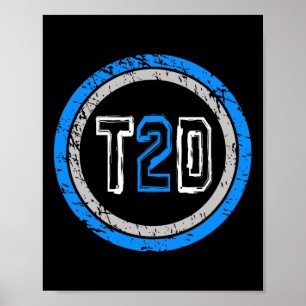 T2d blauw embleem Type 2 diabetes Poster