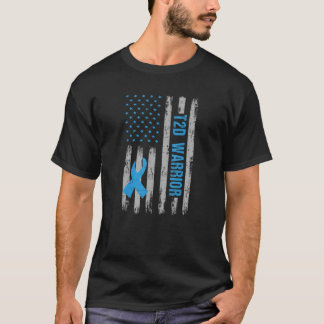 T2D Warrior Awareness American Flag Diabetic Diabe T-shirt