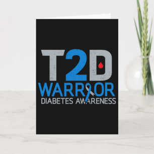 T2d Warrior Diabetes Bewustzijn Type 2 Diabetespat Kaart