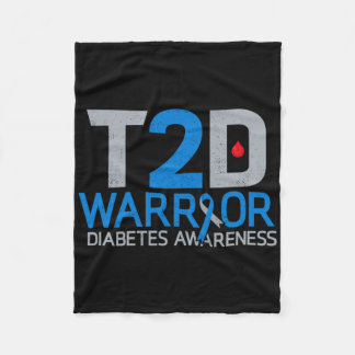 T2d Warrior Diabetes Bewustzijn Type 2 Diabetische Fleece Deken