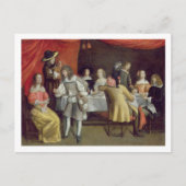 T30878 Elegant Company Dining Beneath a Red Canopy Briefkaart (Voorkant)