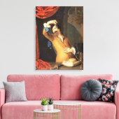 T31553 A Cavalier Standing at a Window Examining a Canvas Afdruk (Insitu (Woonkamer))