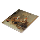 T31883 Een interieur met een oude vrouw bij het dr Tegeltje (Zijkant)