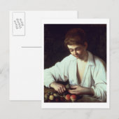 T31971 Een jongen die een Apple pelt Briefkaart (Voorkant / Achterkant)