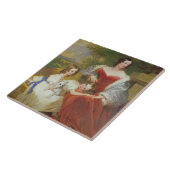 T32011 Portret van mevrouw Sarah Frances Cooper en Tegeltje (Zijkant)