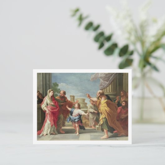 T32126 Christus Preaching in de tempel Briefkaart (Staand voorkant)