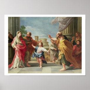 T32126 Christus Preaching in de tempel Poster