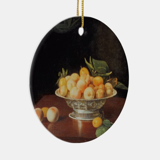 T32176 Stilleven van perziken, c.1700 Keramisch Ornament (Rechts)