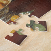 T32176 Stilleven van perziken, c.1700 Legpuzzel (Zijkant)