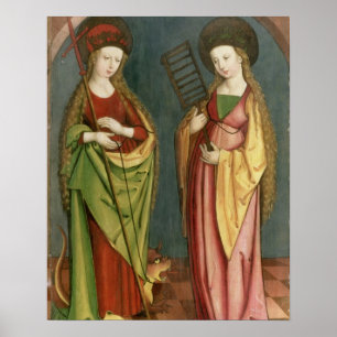 T32982 St. Margaret of Antioch and St. Faith, c.15 Poster