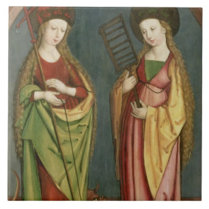 T32982 St. Margaret of Antioch and St. Faith, c.15 Tegeltje