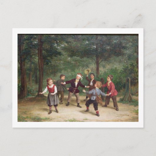 T33268 Blind Man 91316me; kinderen; spelen Briefkaart (Voorkant)