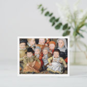 T33337 Portret van een moeder met haar acht kinder Briefkaart (Staand voorkant)