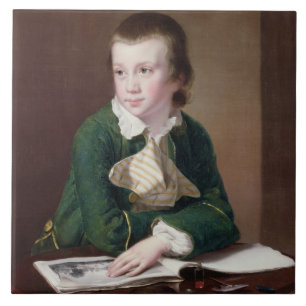 T33403 Portret van de Revd William Rastall als B Tegeltje