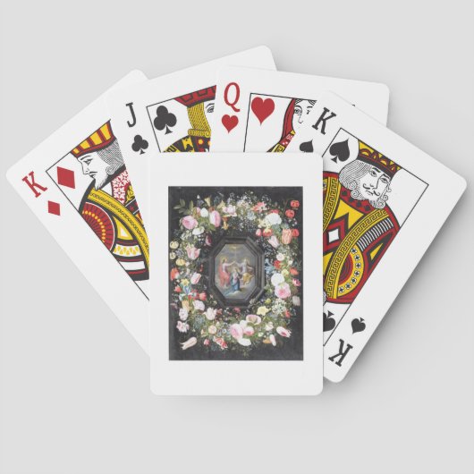 T33453 De kroning van de maagd omgeven door Pokerkaarten (Achterkant)