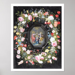 T33453 De kroning van de maagd omgeven door Poster