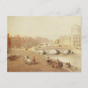 T34018 De Liffey en de Rechtbanken van Dublin Briefkaart
