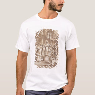 T34029 Een Quaker Prayer Meeting (pen en inkt op p T-shirt