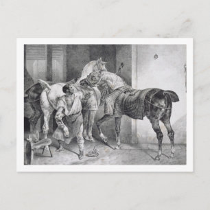 T34894 The English Farrier, 1822 (litho) Briefkaart