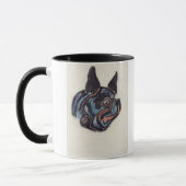 T35228 Dog (pastel op papier) Mok (Links)