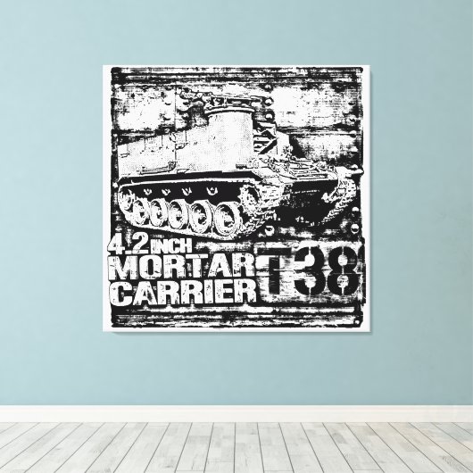 T38 4,2 inch morteldrager canvas afdruk (Insitu (Houten vloer))