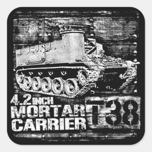 T38 4,2 inch morteldrager vierkante sticker