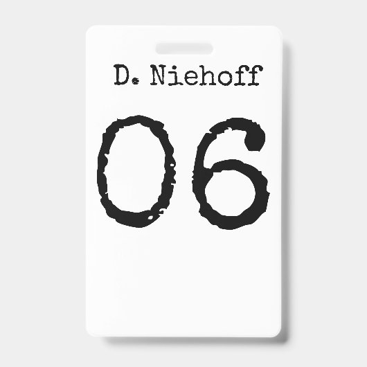 (T6) Dante Niehoff Vlogs Identificatiekaart Badge (Voorzijde)