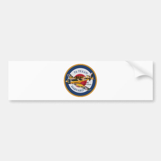 T6 Texan Harvard North American Abzeichen Bumpersticker (Voorkant)