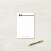 T-1 Jayhawk Training Jet Striped Custom Notepad Post-it® Notes (Op bureau)