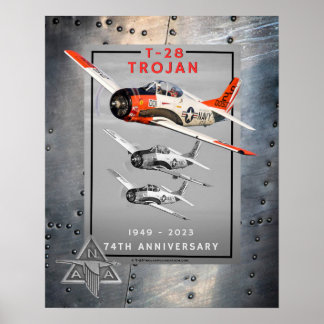 T-28 Trojaans 74e Jubileum Poster