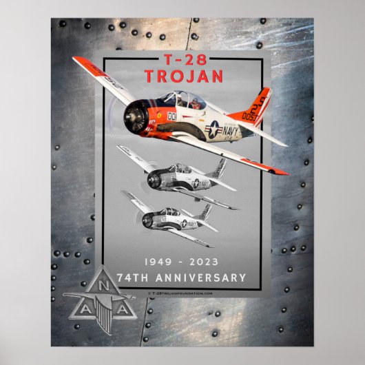 T-28 Trojaans 74e Jubileum Poster (Voorkant)