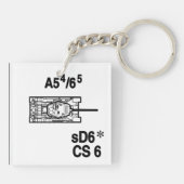 T-34/85 Sleutelhanger Fob (Achterkant)