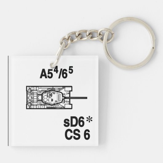 T-34/85 Sleutelhanger Fob (Achterkant)