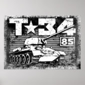 T-34-85 Sovjet-middeltank Poster (Voorkant)