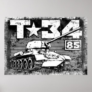 T-34-85 Sovjet-middeltank Poster