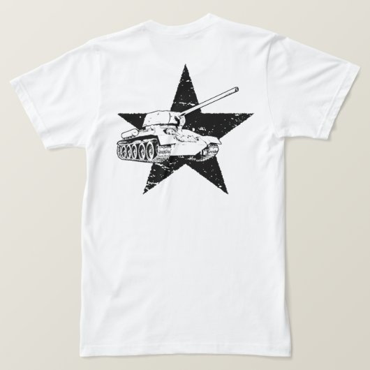 T-34-85 Sovjet-middeltank T-shirt (Design achterkant)