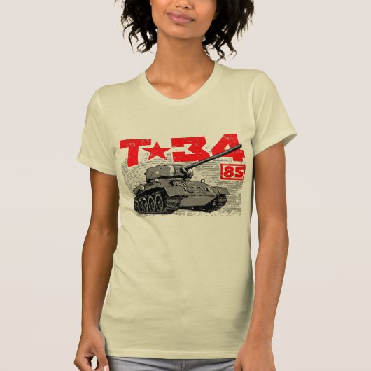 T-34-85 Sovjet-middeltank T-shirt (Voorkant)