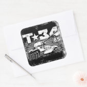 T-34-85 Sovjet-middeltank Vierkante Sticker (Envelop)