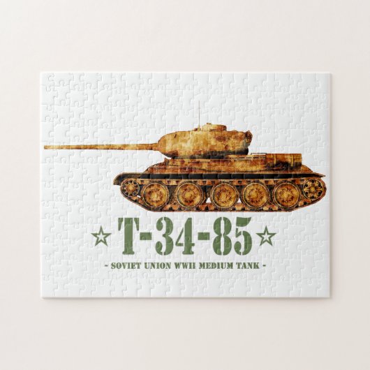 T-34-85 Tweede Wereldoorlog Tweede Wereldoorlog So Legpuzzel (Horizontaal)
