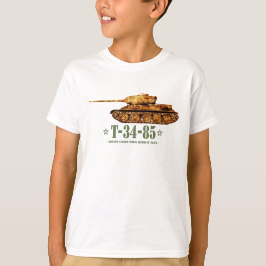 T-34-85 Tweede Wereldoorlog Tweede Wereldoorlog So T-shirt (Voorkant)